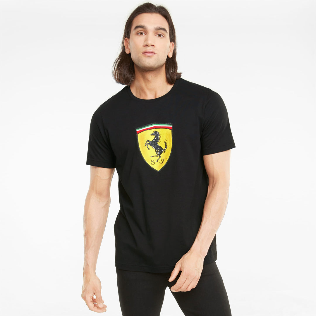 2023 Puma Scuderia Ferrari Big Shield T-Shirt Adult - Black