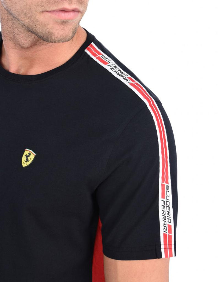 Scuderia Ferrari Men's Icon Tape T-shirt - Black