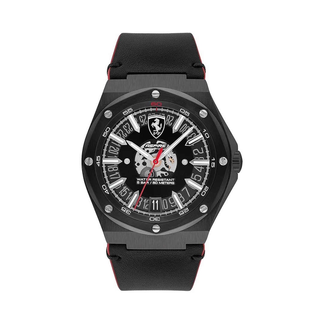Scuderia Ferrari Aspire Quartz Round Dial Men’s Watch - Black