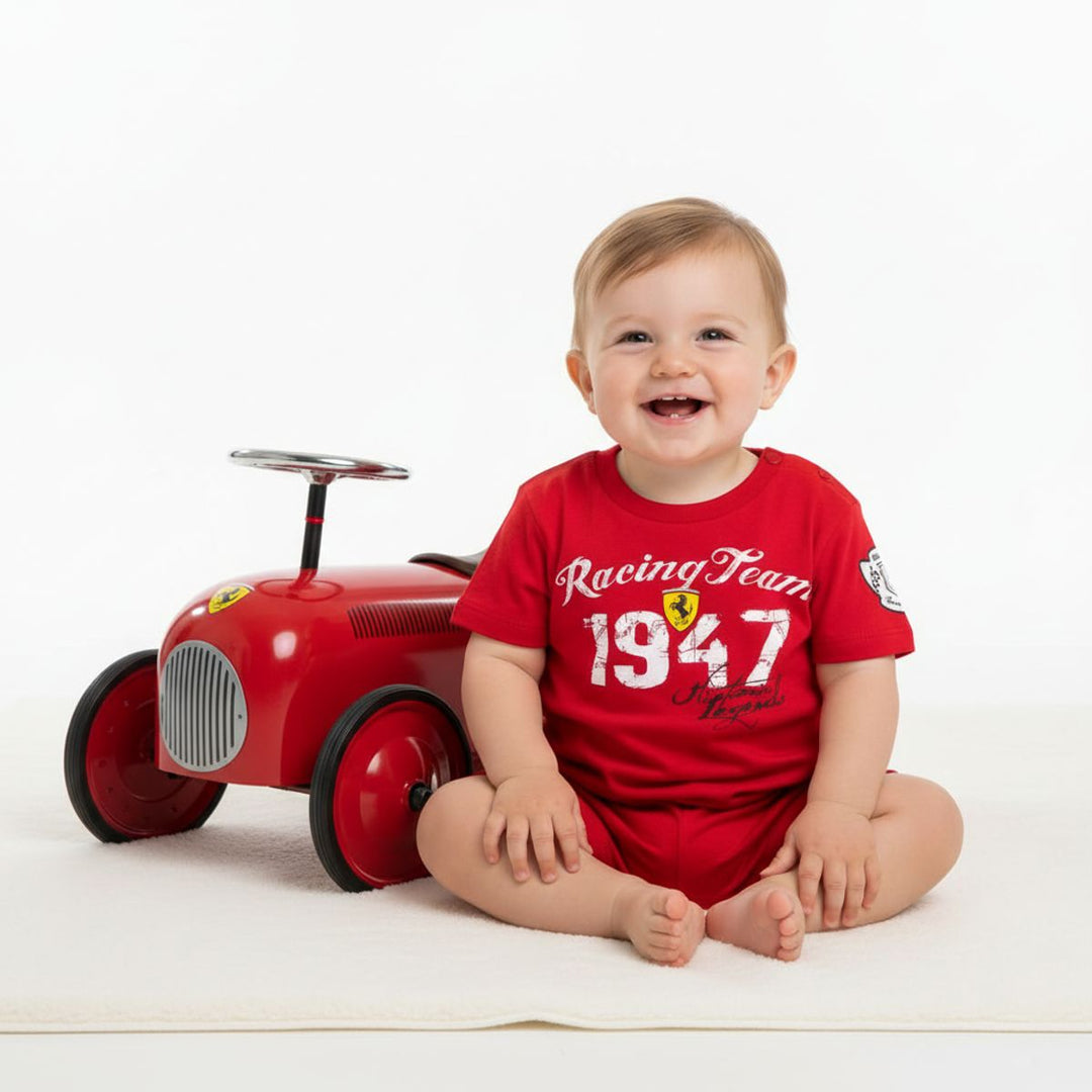 Scuderia Ferrari F1 Team Racing Team Newborn  Infant Baby Unisex Boys Girls Child T-Shirt - Red