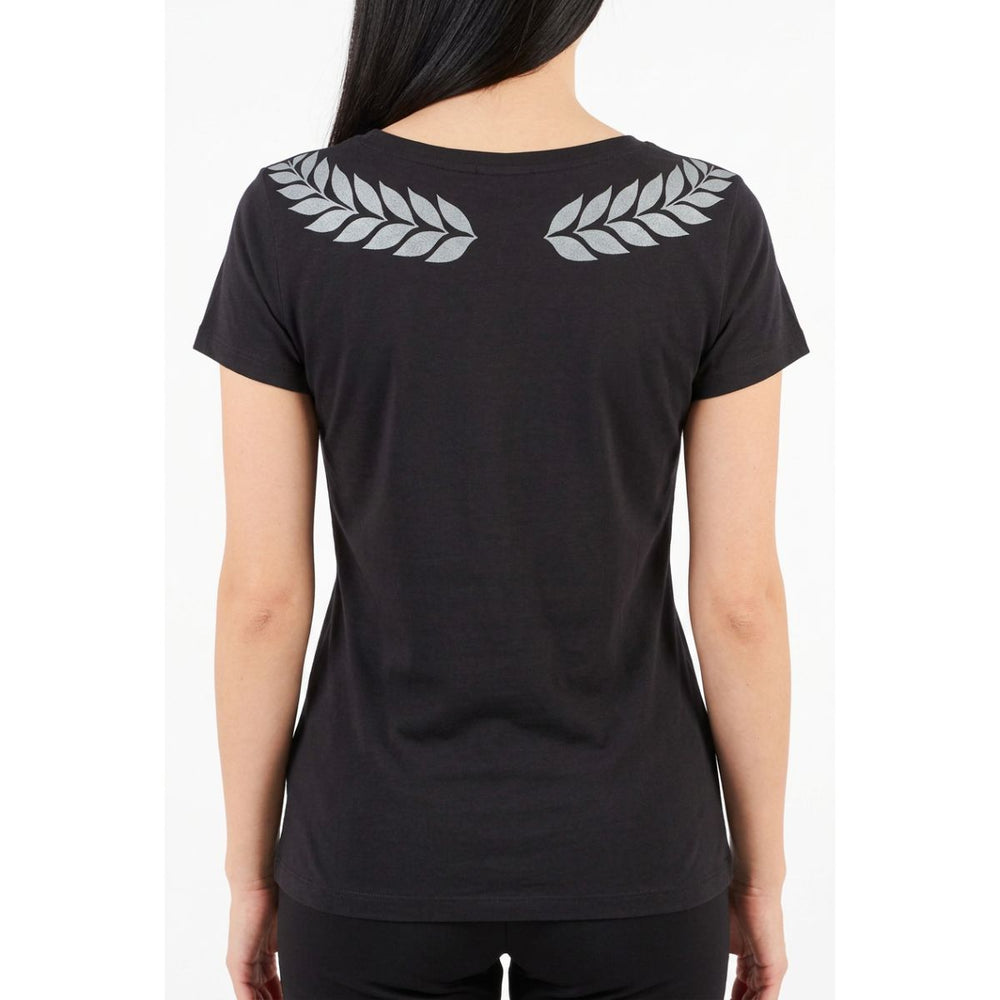 Scuderia Ferrari F1™ Scoop Neck Laurel Wreath Women's T-Shirt - Black/White