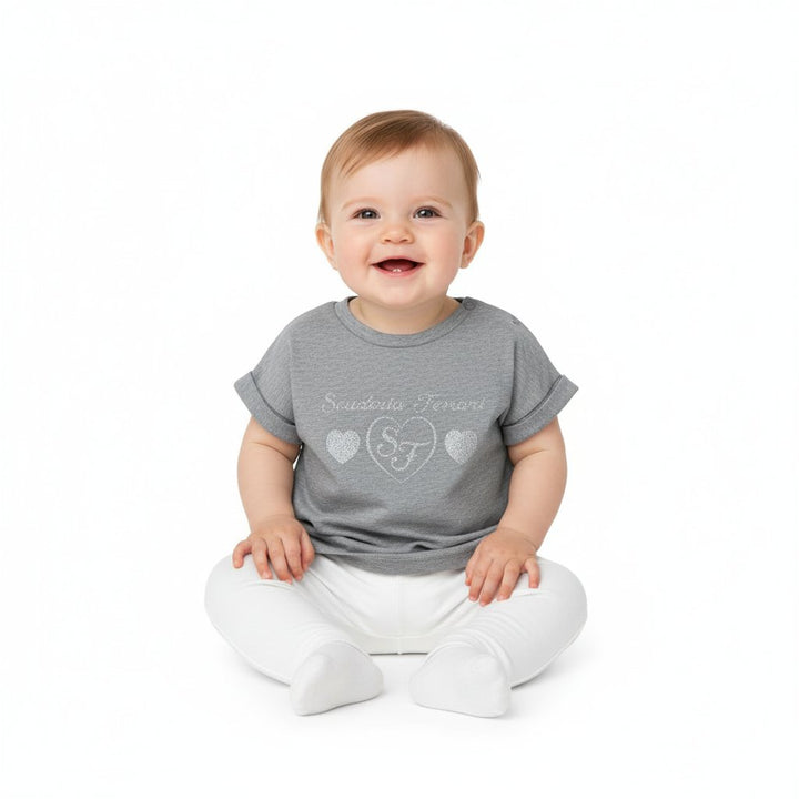 Scuderia Ferrari F1™ Team 'Triple Hearts' Baby Girl T-Shirt - Grey