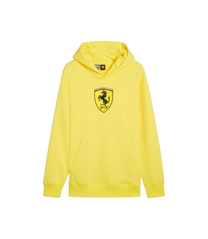 2024 Puma Scuderia Ferrari Race Embroidered Shield Men's Hoodie - Speed Yellow