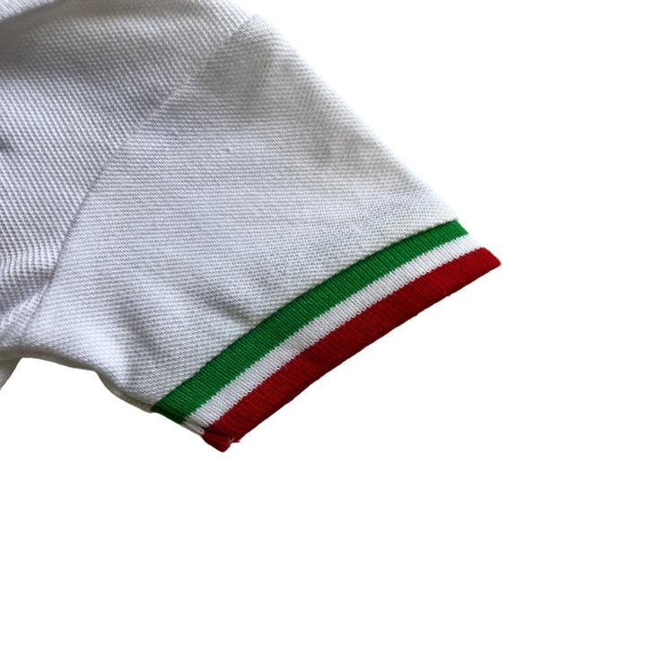 Scuderia Ferrari F1 Team Piqué Kids Baby Infant Unisex for Boys and Girls Italian Tipped Polo Shirt - White