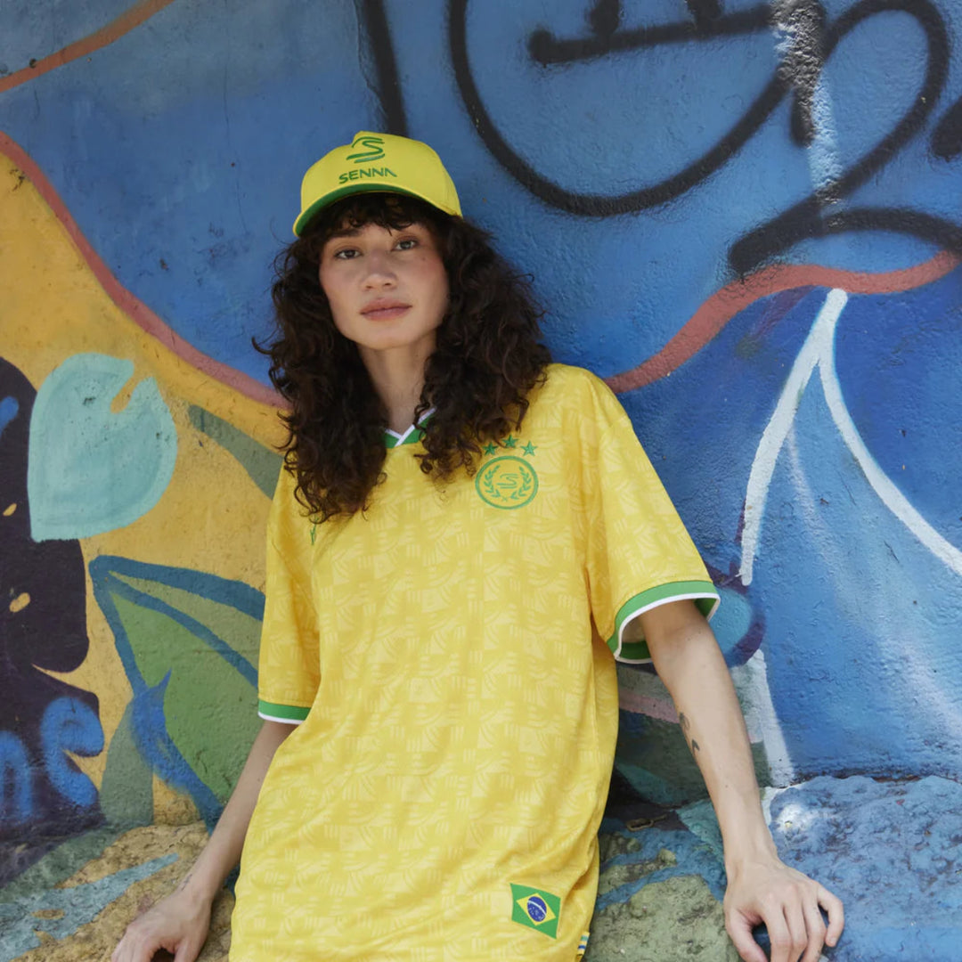 Ayrton Senna 94 Relaxed Unisex Jersey - Yellow/Blue