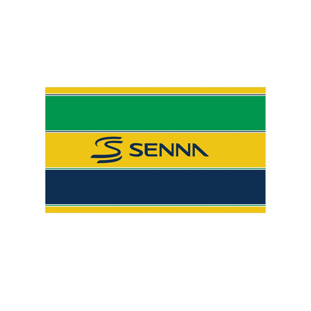 Ayrton Senna Large Flag - Navy