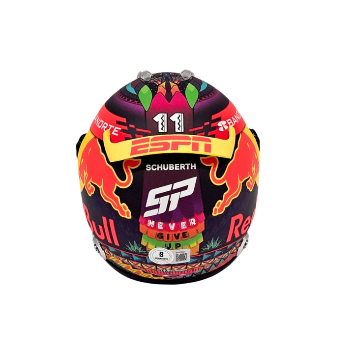 2023 Sergio Perez Red Bull Racing F1™ Personally Signed Mexican GP 1:2 Mini Helmet - Multicolor