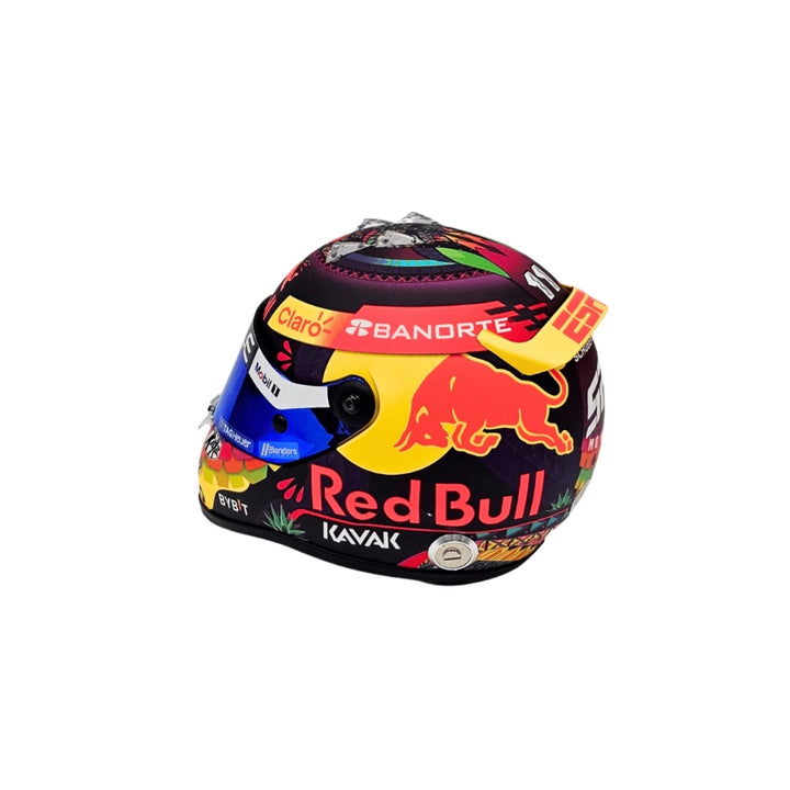 2023 Sergio Perez Red Bull Racing F1™ Personally Signed Mexican GP 1:2 Mini Helmet - Multicolor