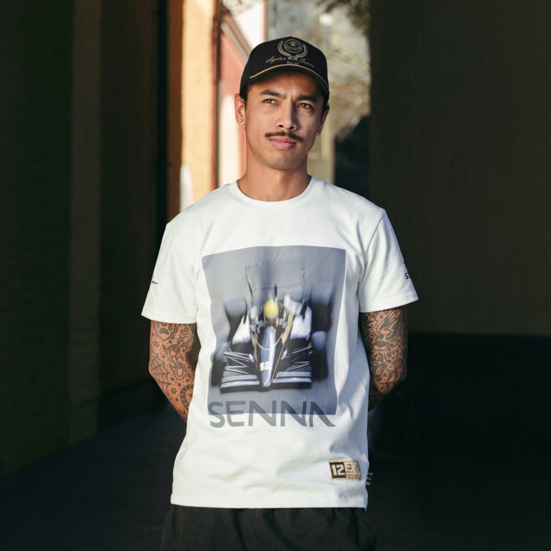 Ayrton Senna x Team Lotus Graphic T-Shirt - Beige