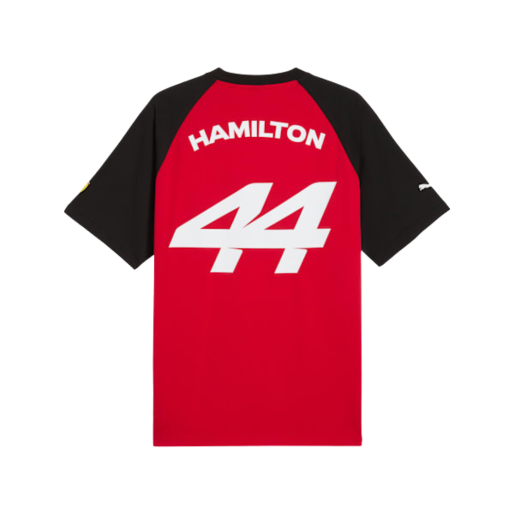 2026 Scuderia Ferrari F1™ Team Lewis Hamilton Fanwear Men's T-Shirt - Rosso Corsa/Puma Black