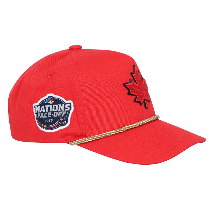 Official  Men's Canada Fanatics Red 2025 4 Nations Face-Off Baseball Hat 