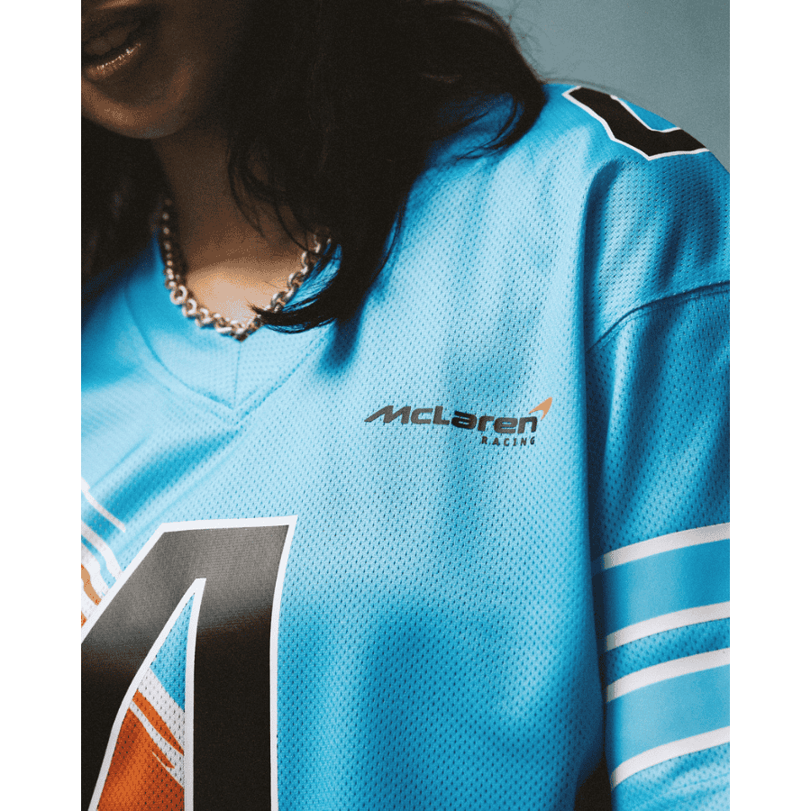 McLaren F1™  Special Edition Miami GP Lando Norris Mitchell & Ness Football Paintbrush Jersey Unisex - Black