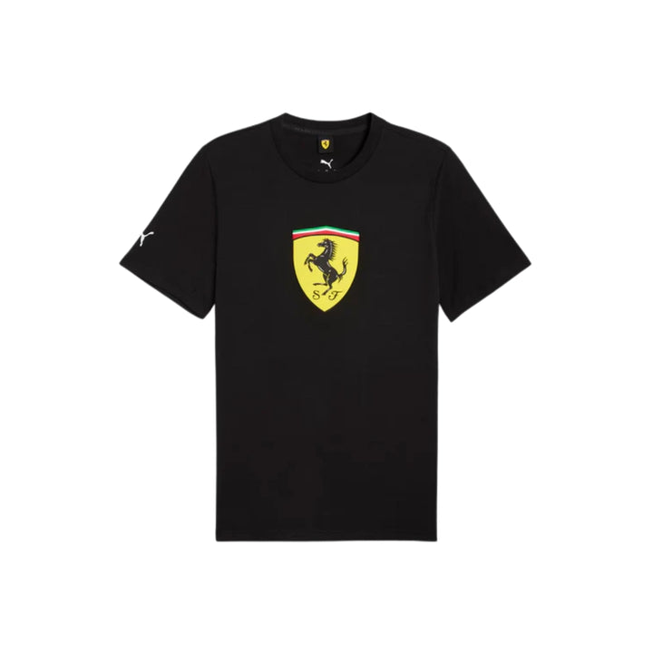 2025 Scuderia Ferrari F1™ Team Colored Shield Men's T-Shirt - Black / Persian Blue
