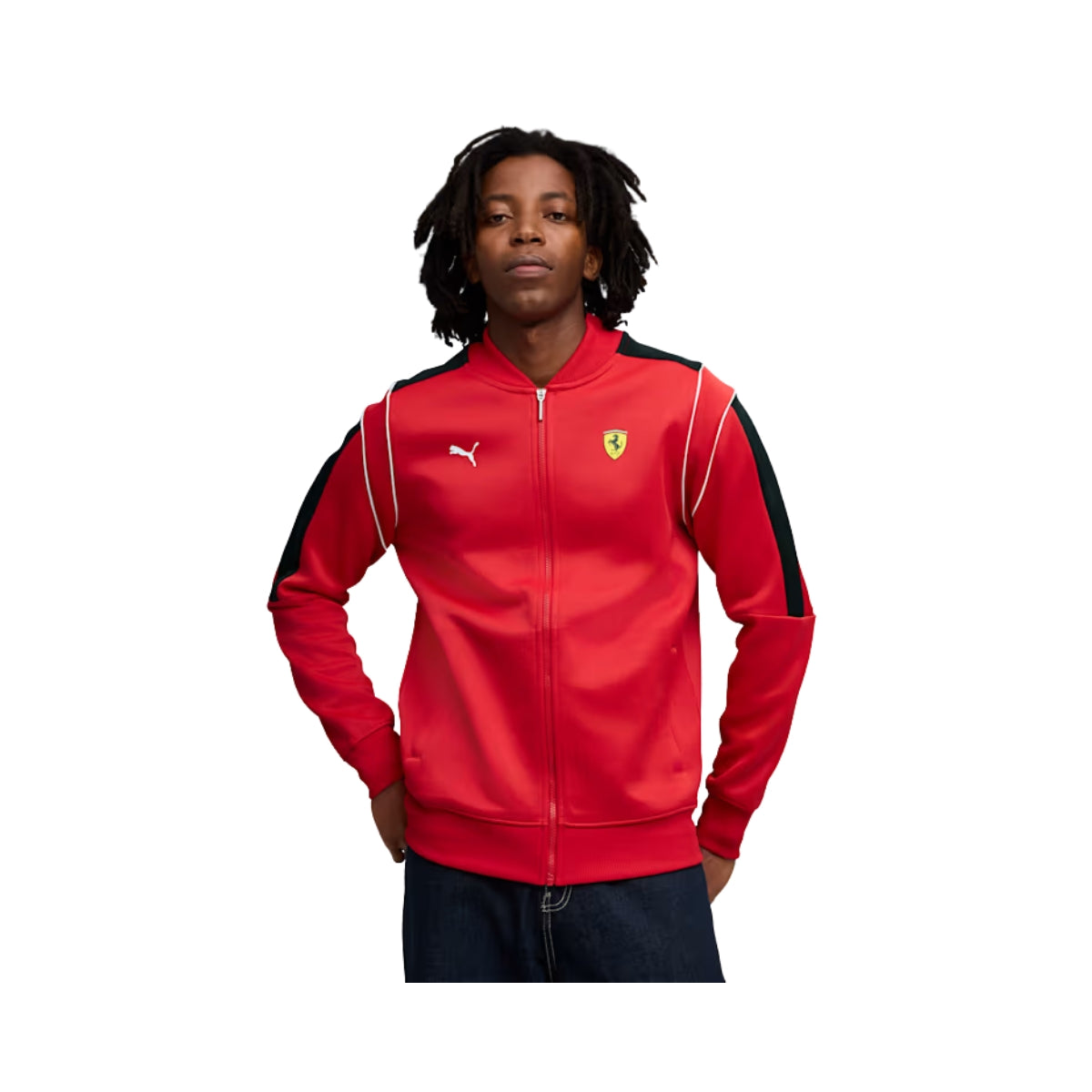 2025 Scuderia Ferrari F1™ Team MT7 Track Jacket - Black/ Red