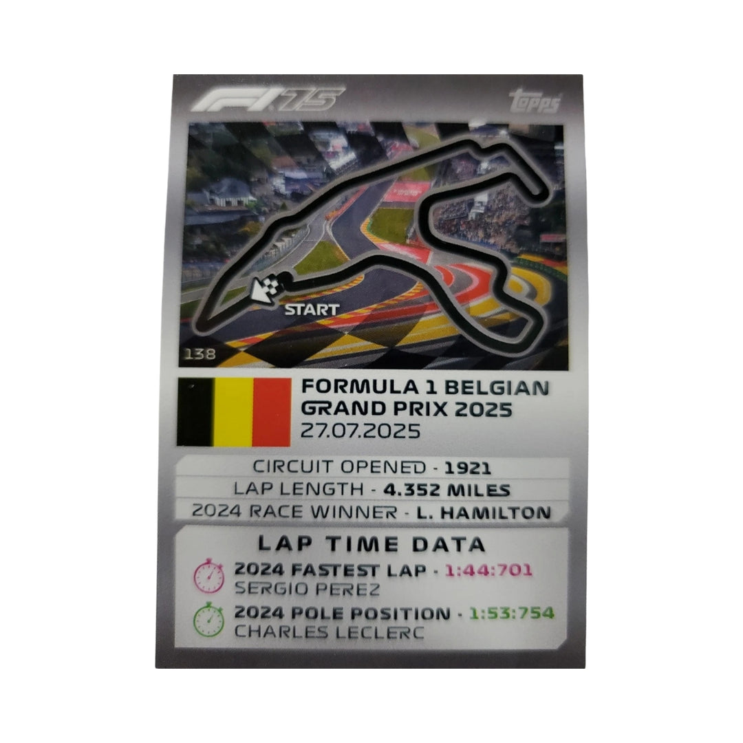 2025 F1 Topps Turbo Attax Belgian Grand Prix Spa Francorchamps Trading Card 