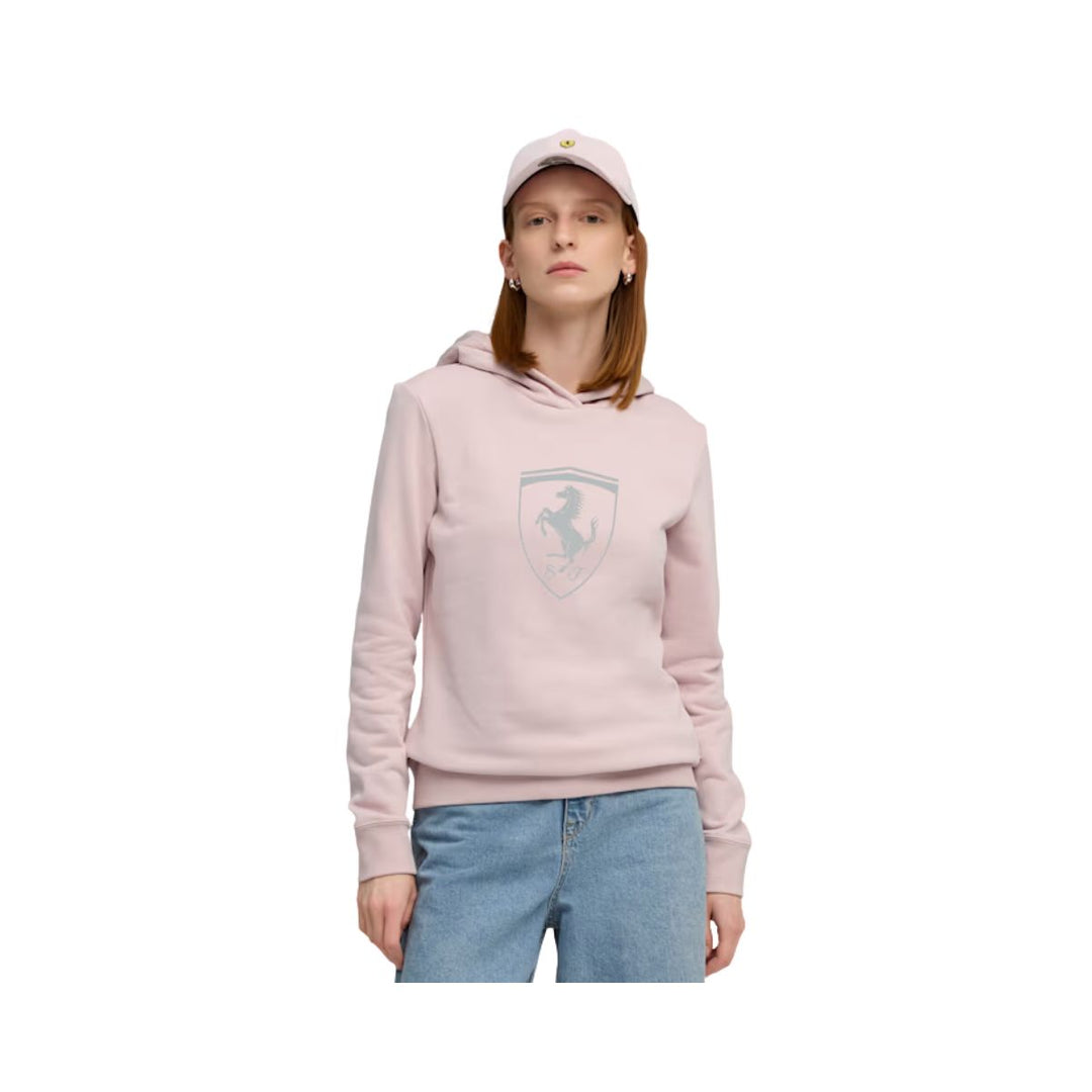 2025 Scuderia Ferrari F1™ Race Women's Fleece Hoodie - Black / Mauve Mist