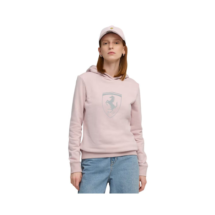 2025 Scuderia Ferrari F1™ Race Women's Fleece Hoodie - Black / Mauve Mist