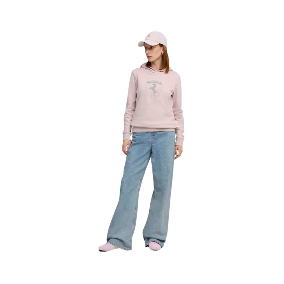 2025 Scuderia Ferrari F1™ Race Women's Fleece Hoodie - Black / Mauve Mist