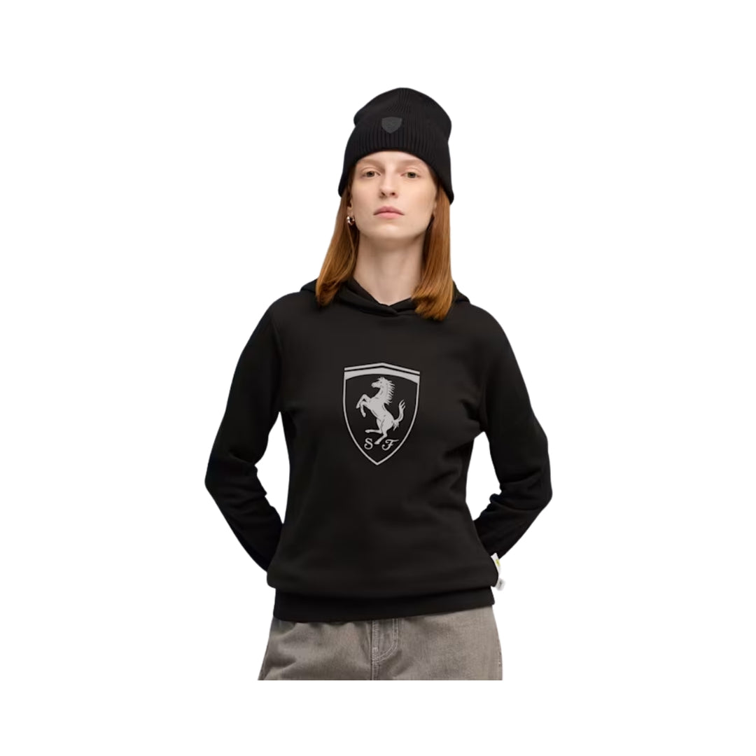 2025 Scuderia Ferrari F1™ Race Women's Fleece Hoodie - Black / Mauve Mist