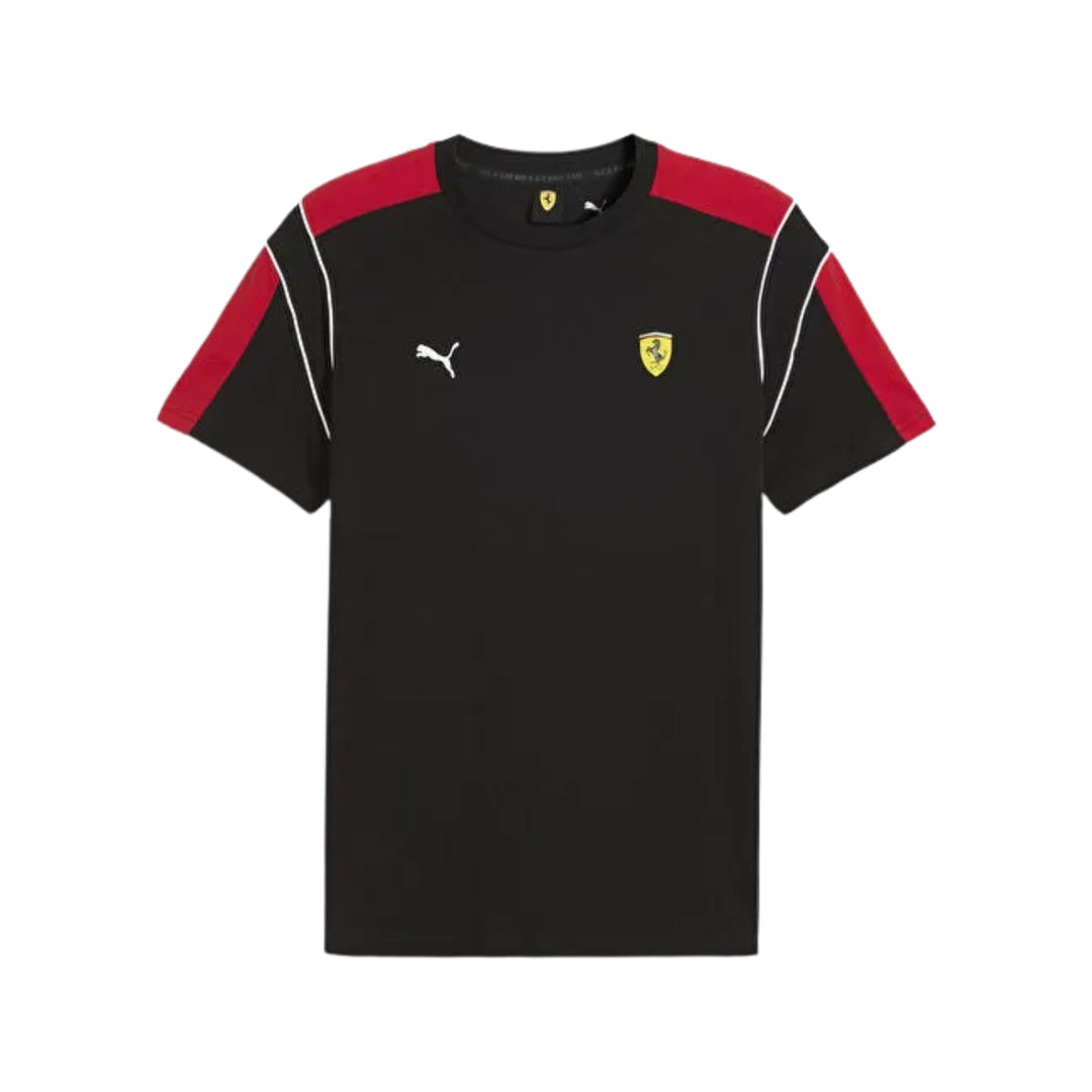 2025 Scuderia Ferrari F1™ Men's MT7 Tee 'Rosso Corsa' - Black/Red/Persian Blue