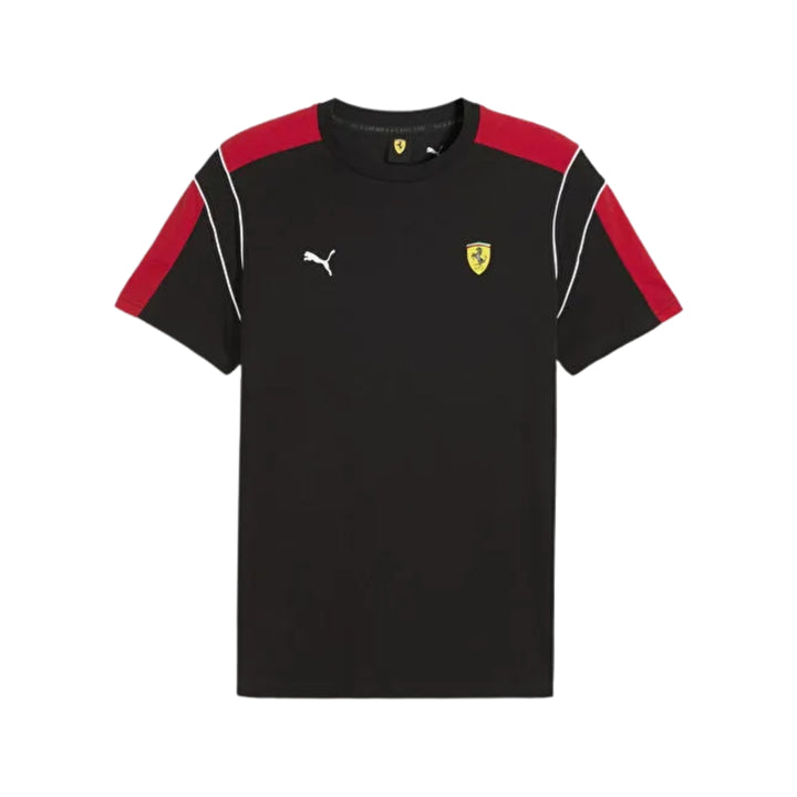 2025 Scuderia Ferrari F1™ Men's MT7 Tee 'Rosso Corsa' - Black/Red/Persian Blue