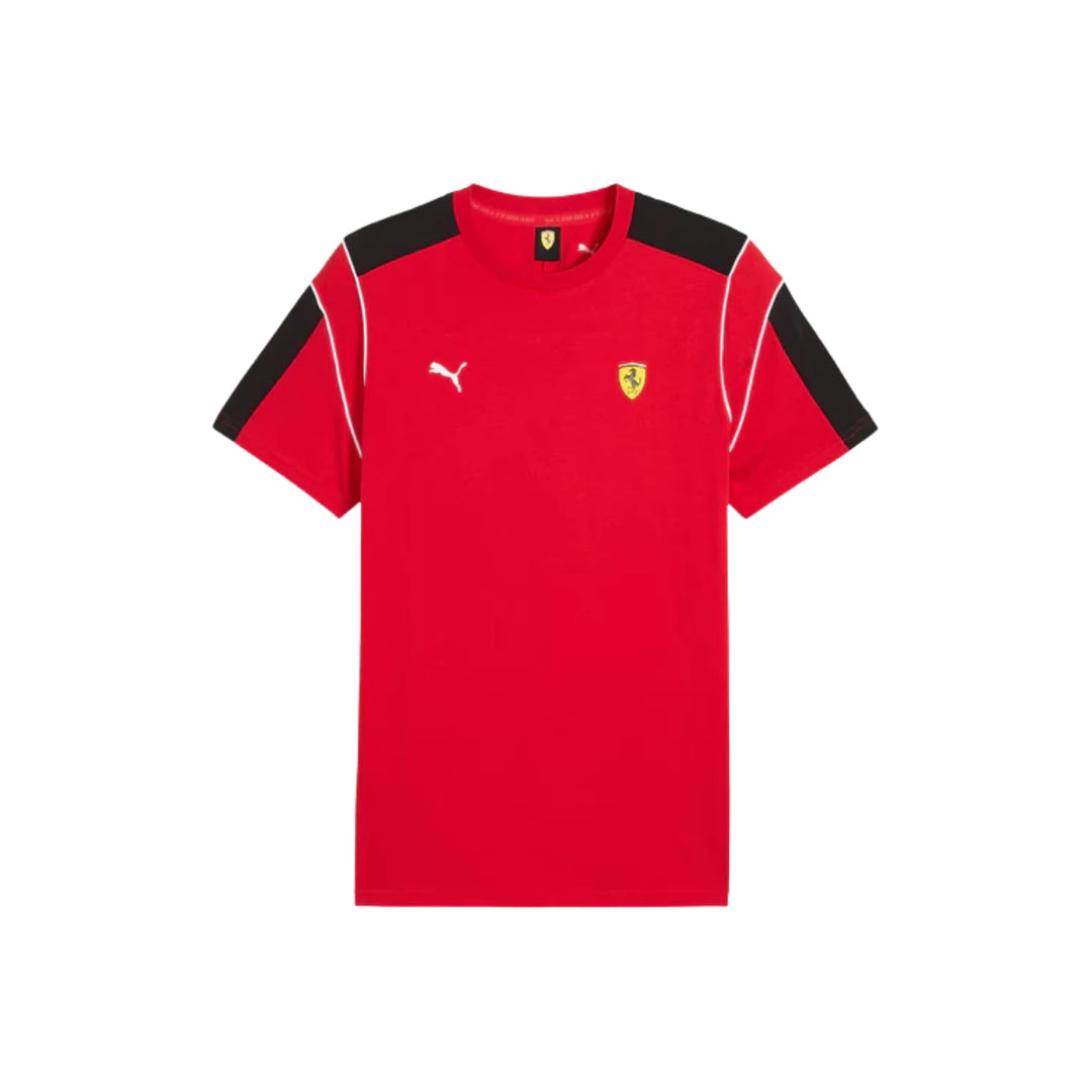 2025 Scuderia Ferrari F1™ Men's MT7 Tee 'Rosso Corsa' - Black/Red/Persian Blue