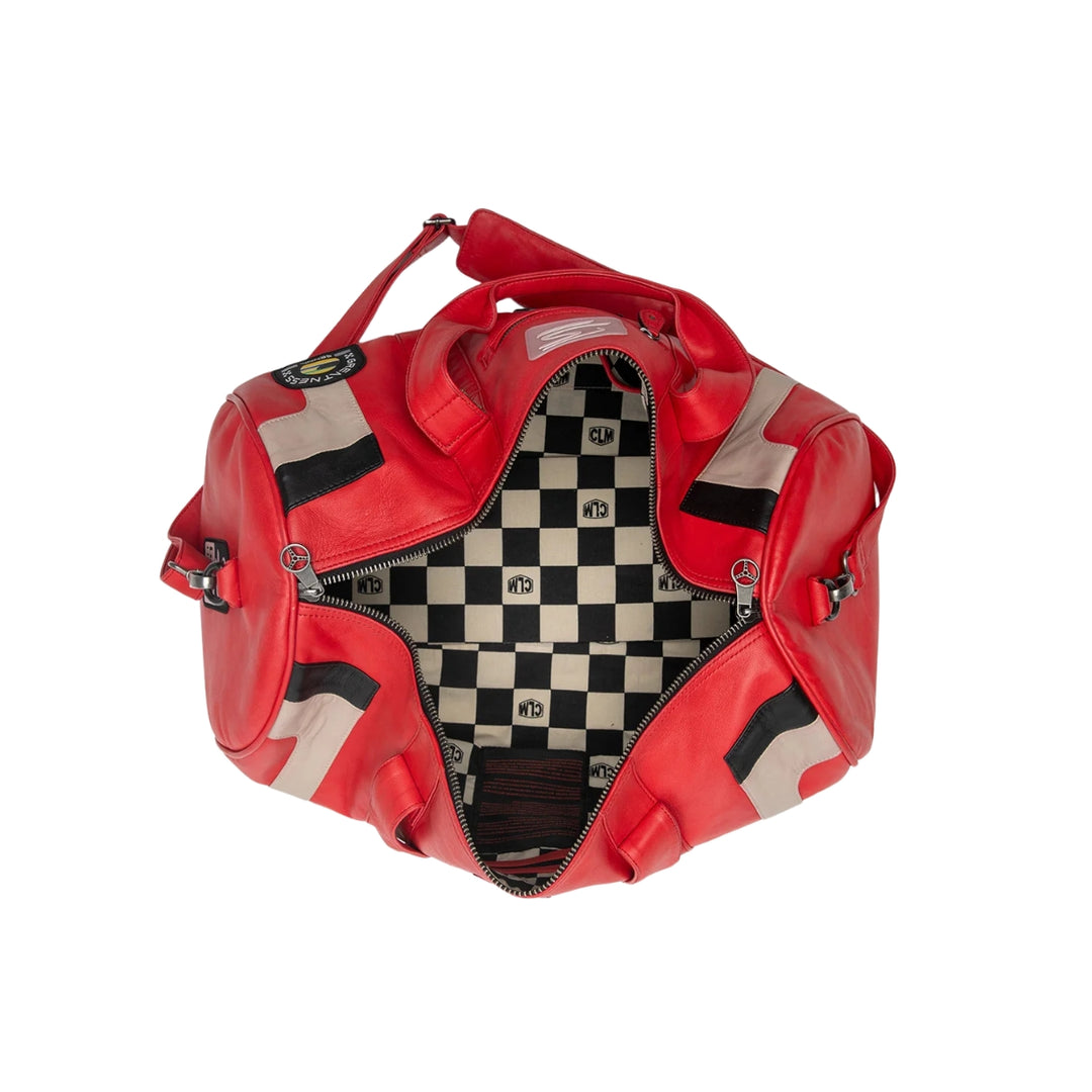 Ayrton Senna "Magic Senna" Leather Travel Bag - Red