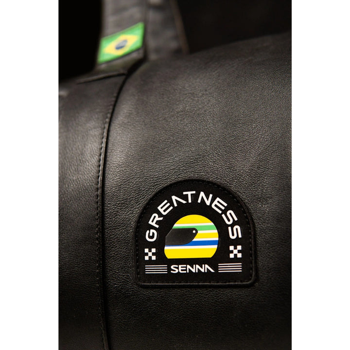 Ayrton Senna "Ayrton" Leather Men's Jacket - Black