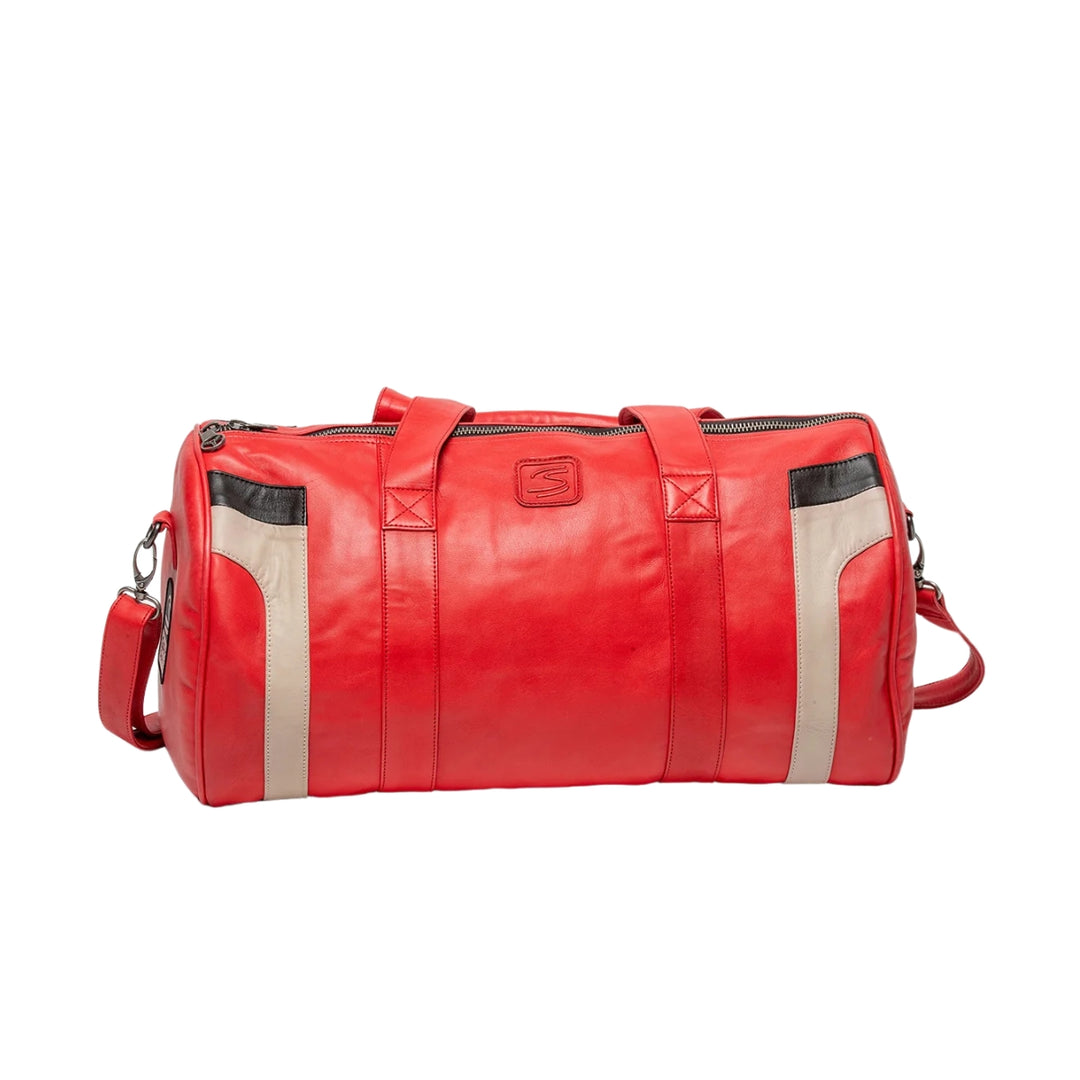 Ayrton Senna "Magic Senna" Leather Travel Bag - Red