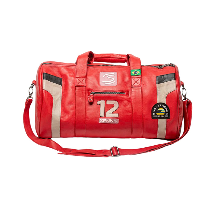 Ayrton Senna "Magic Senna" Leather Travel Bag - Red