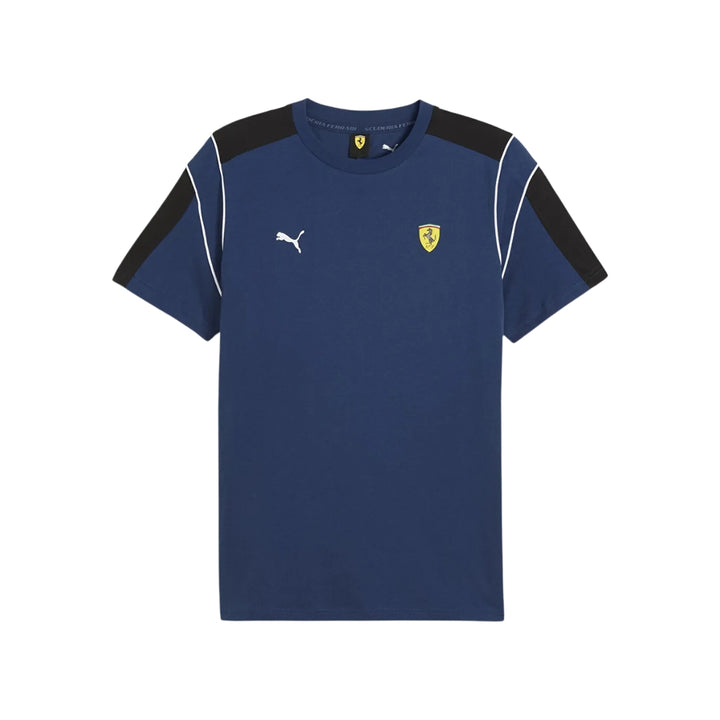 2025 Scuderia Ferrari F1™ Men's MT7 Tee 'Rosso Corsa' - Black/Red/Persian Blue