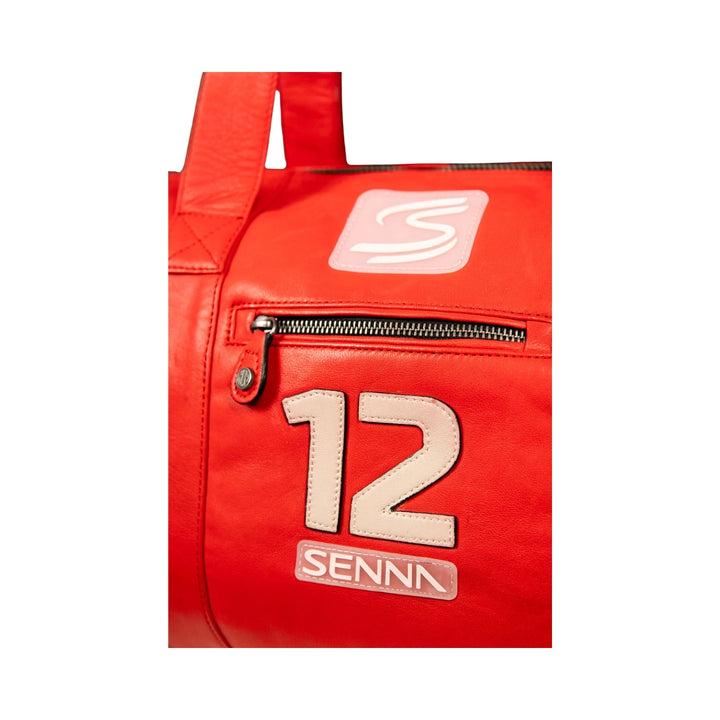 Ayrton Senna "Magic Senna" Leather Travel Bag - Red