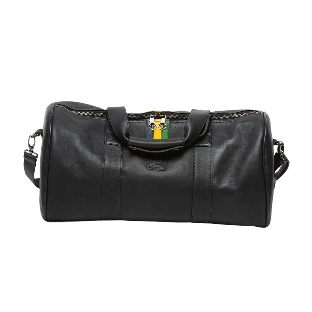 Ayrton Senna "Sao Paulo" Leather Travel Bag- Navy Blue