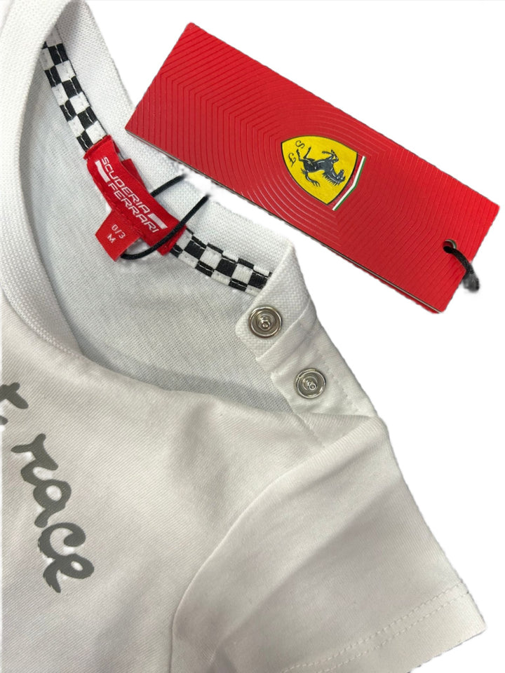 Scuderia Ferrari My First Race Newborn T-shirt - white