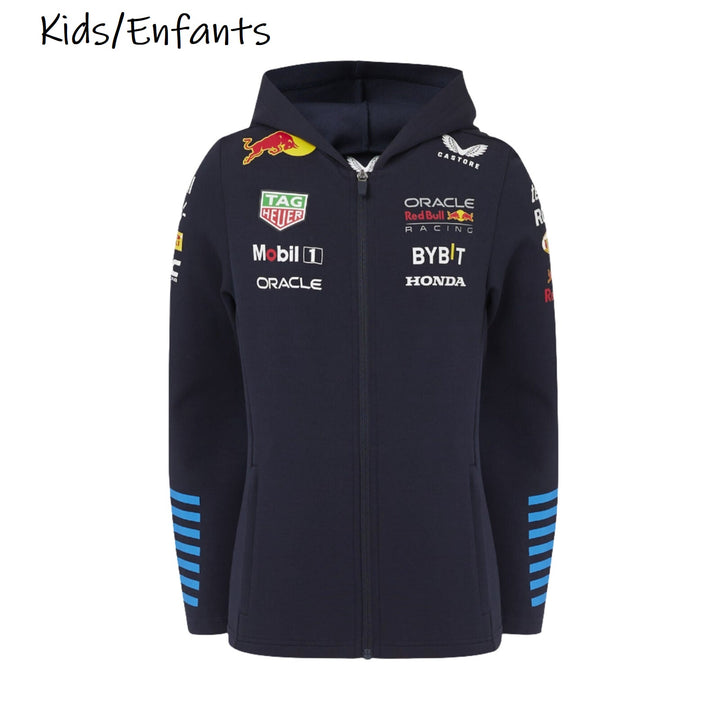 2024 Red Bull Racing F1™ Kid's Team Full Zip Hoodie- Navy