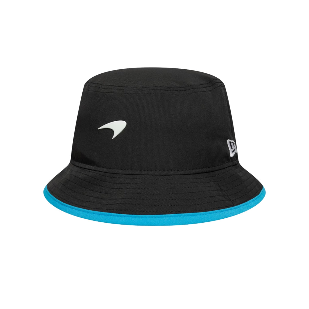 McLaren F1™ Team New Era Adult Tapered Bucket Hat – Black with Blue Trim