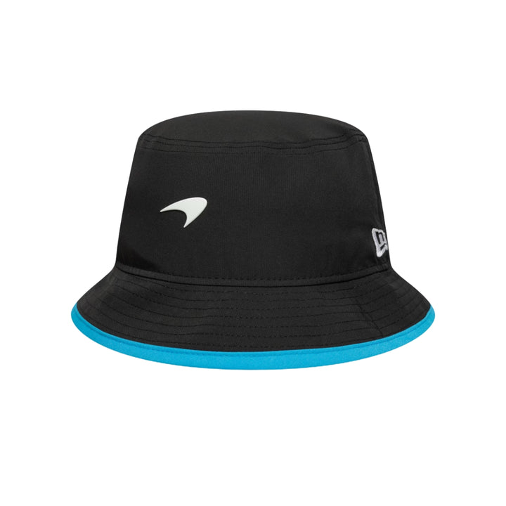 McLaren F1™ Team New Era Adult Tapered Bucket Hat – Black with Blue Trim