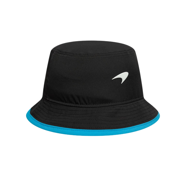 McLaren F1™ Team New Era Adult Tapered Bucket Hat – Black with Blue Trim