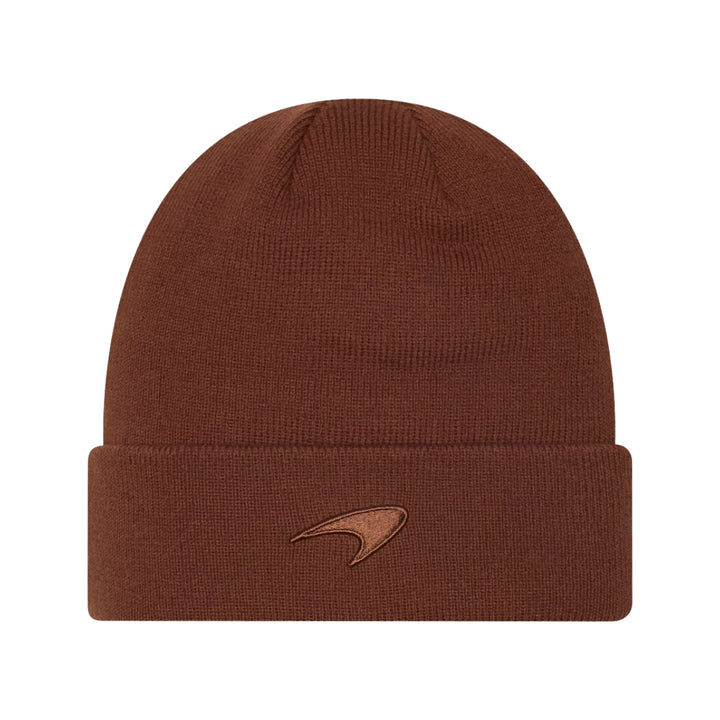 Bonnet d'hiver unisexe en tricot à revers McLaren F1™ Team - Beige/Bleu