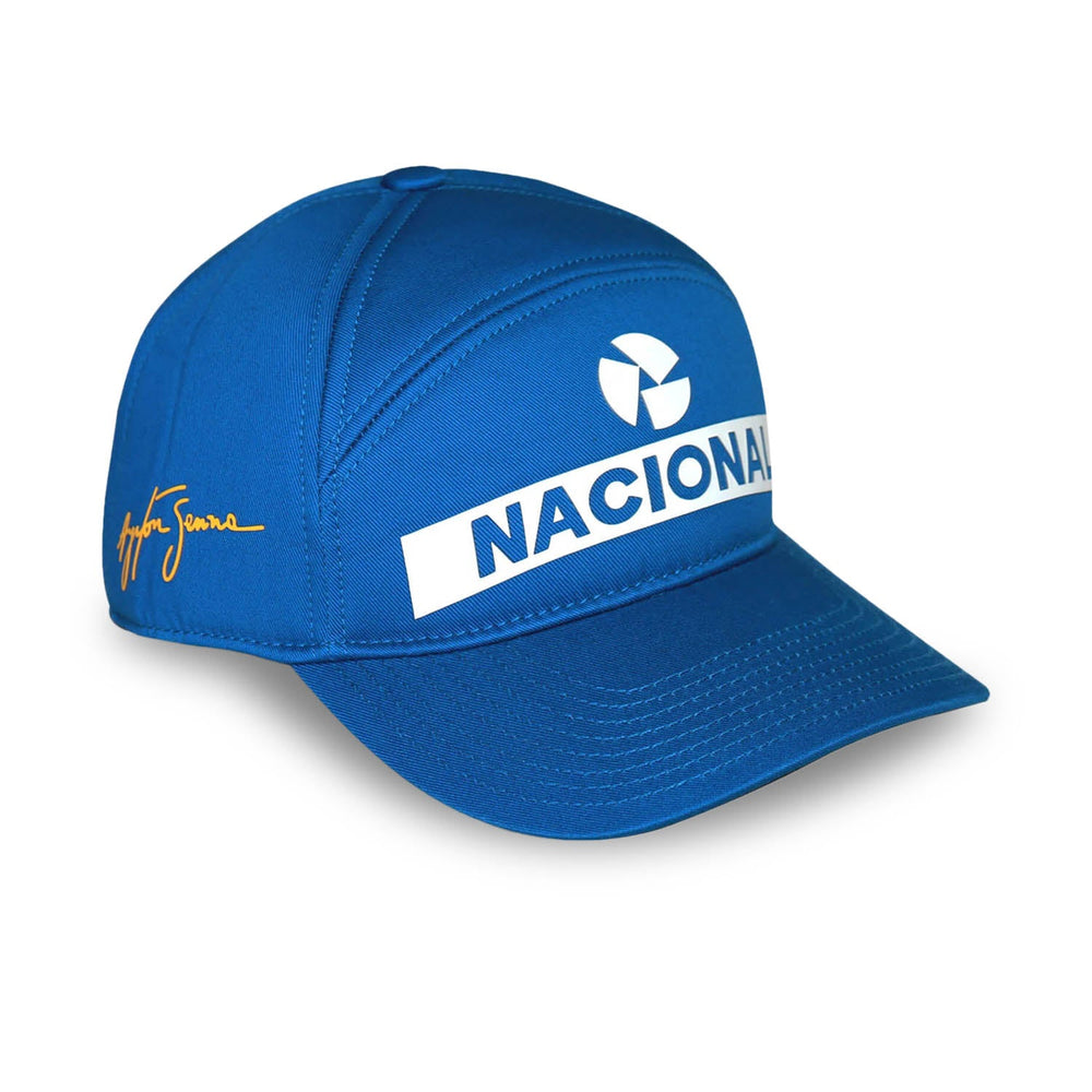Ayrton Senna Nacional Replica Classic Retro Cap – Blue