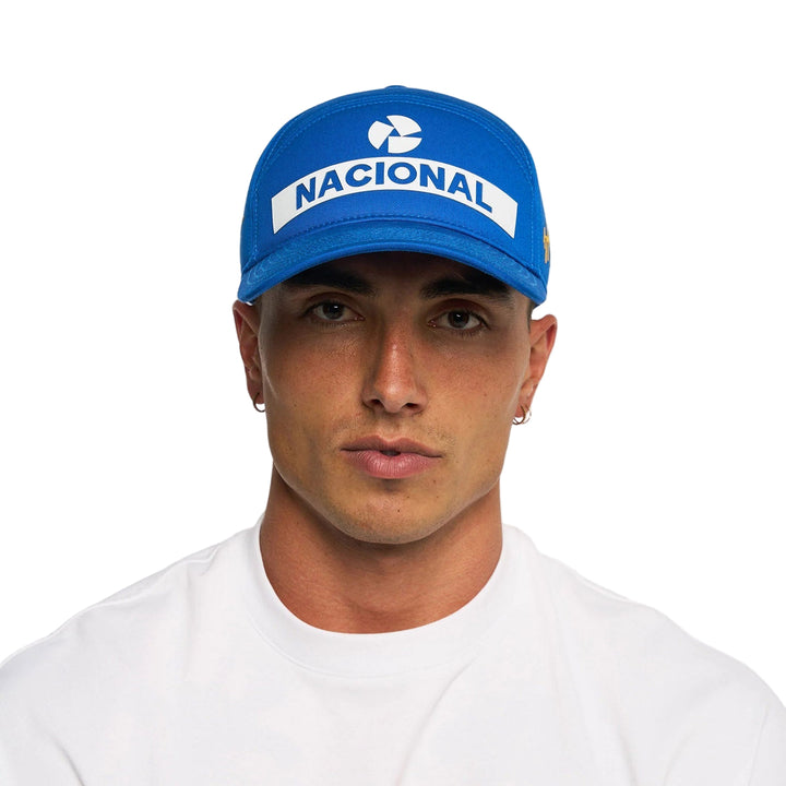 Ayrton Senna Nacional Replica Classic Retro Cap – Blue