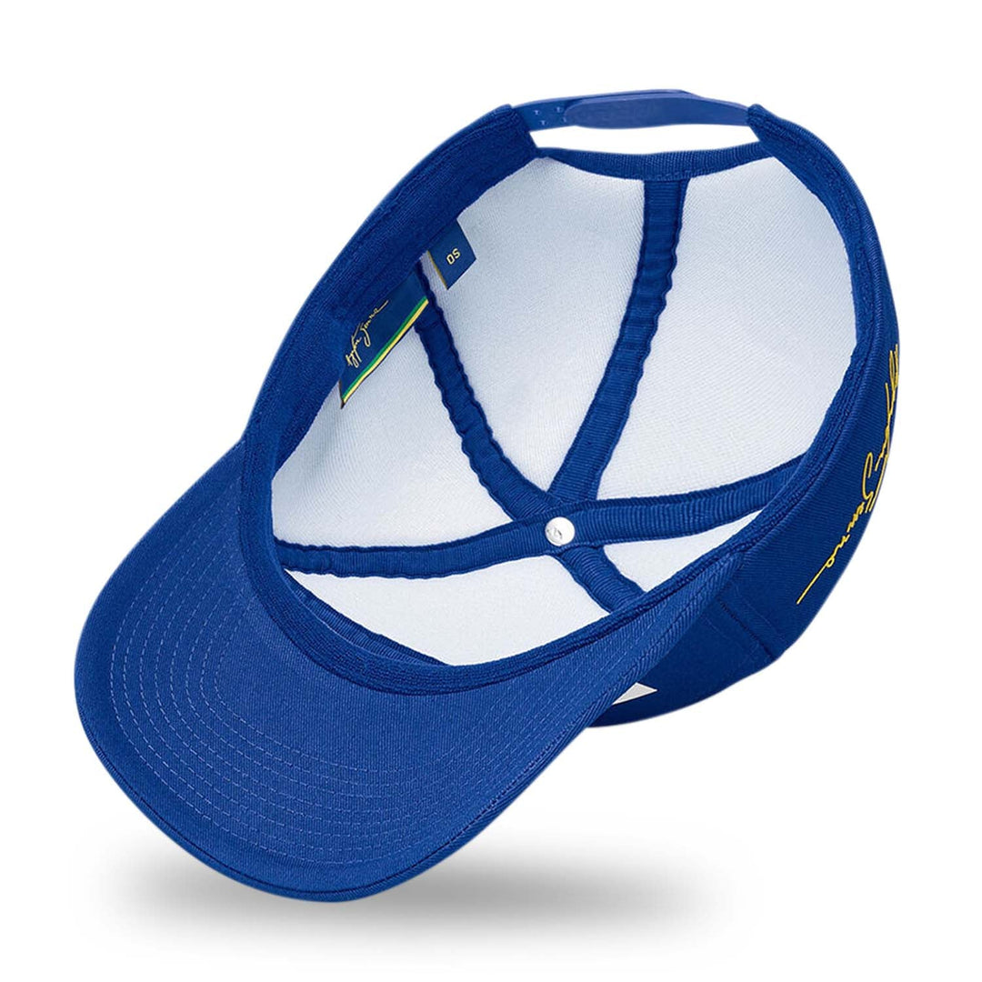 Ayrton Senna Nacional Replica Classic Retro Cap – Blue