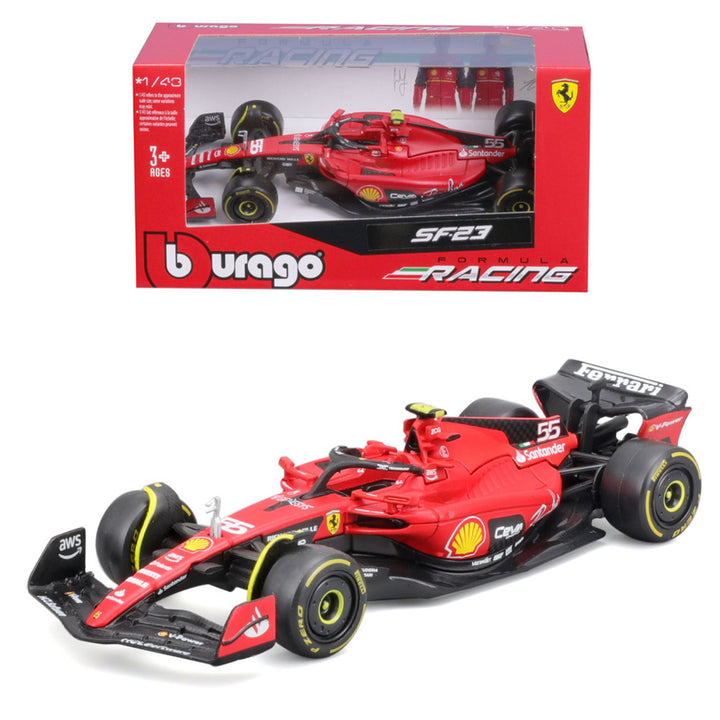 Scuderia Ferrari Carlos Sainz SF23 Bburago 1:43 Scale Model Car - Red