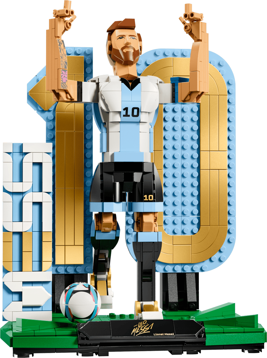 Lionel Messi Soccer Legend Lego Set - Blue