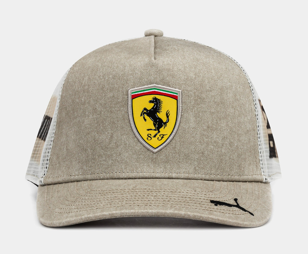 2024 Puma Scuderia Ferrari  F1™ Sun Desert Retro Men's Trucker Cap - Black/Beige