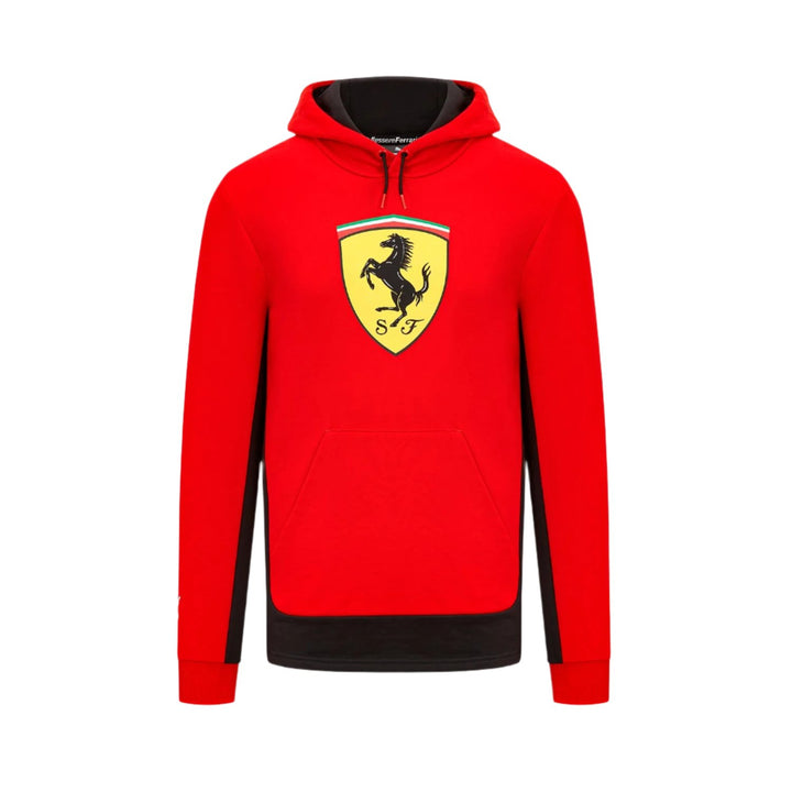 Scuderia Ferrari F1™ Team Big Shield Mens Hooded Sweatshirt- Red/Black