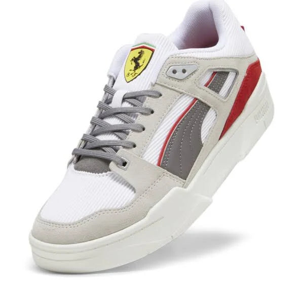 Slipstream Puma Scuderia Ferrari - Mens Basketball Shoes White/Grey/Red