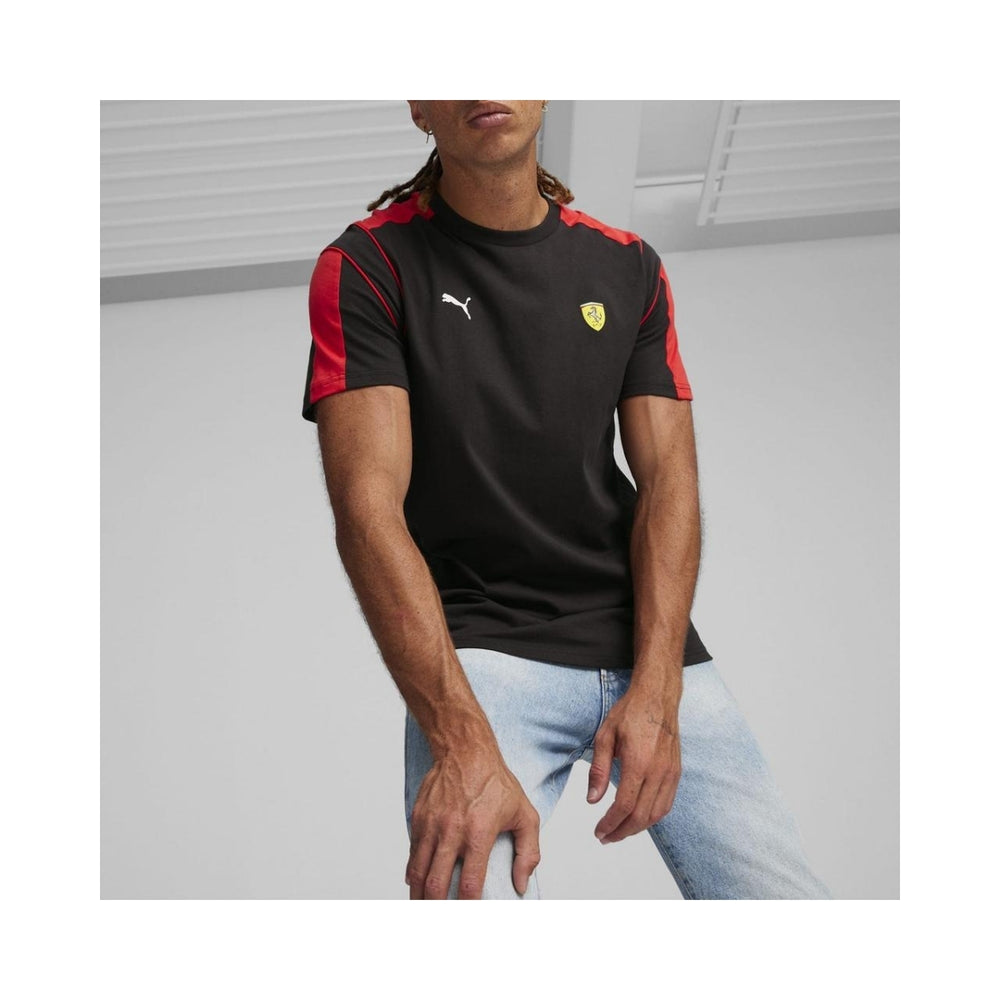2025 Scuderia Ferrari F1™ Men's MT7 Tee 'Rosso Corsa' - Black