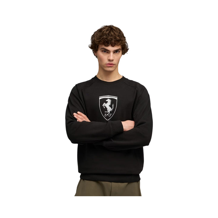 2025 Scuderia Ferrari HP F1™  Men’s Tonal Shield Crew Sweatshirt - Black/Red