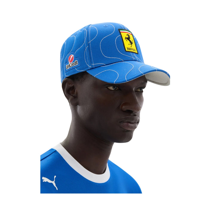 2025 Scuderia Ferrari HP F1™ Monza Limited Edition Baseball Cap - Blu Scozia
